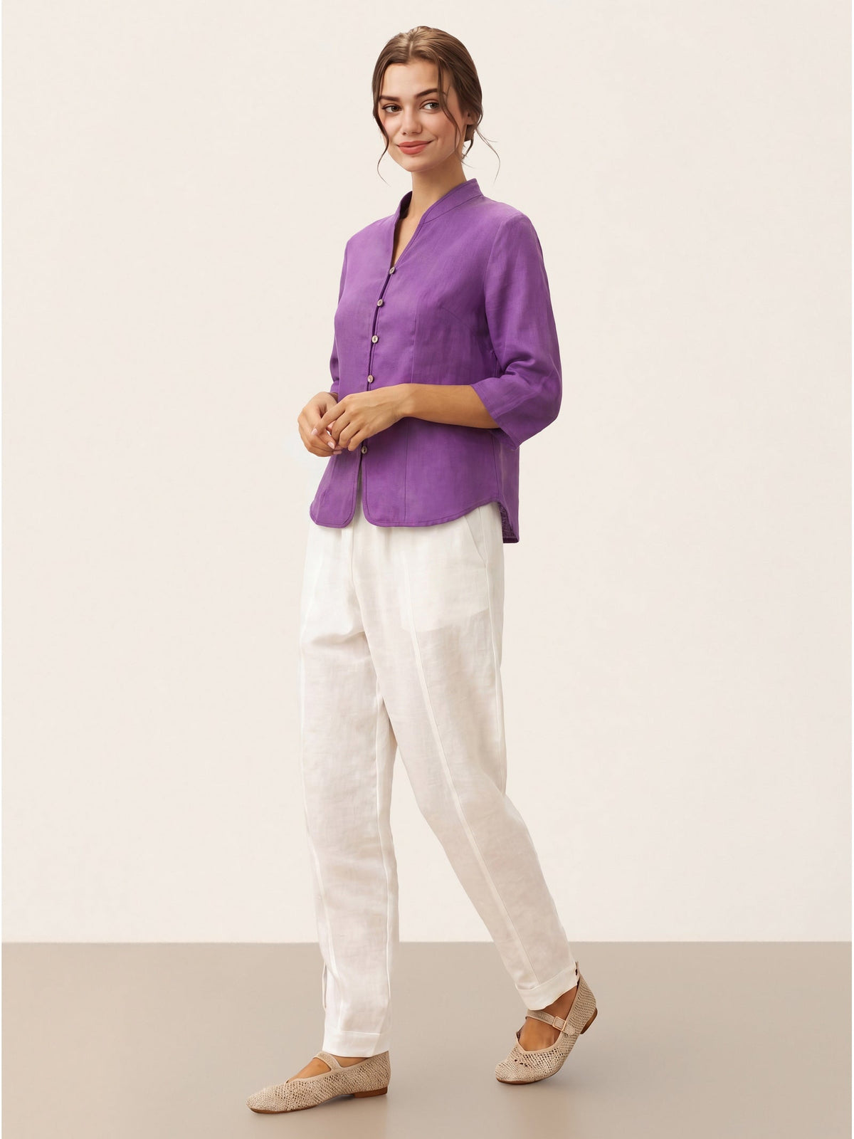 Linen Fitted Jacket – Elodie by Maravesse (37)