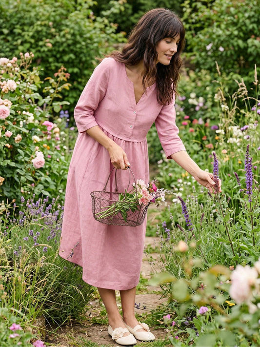 Linen Midi Dress – Odette by Maravesse (2)