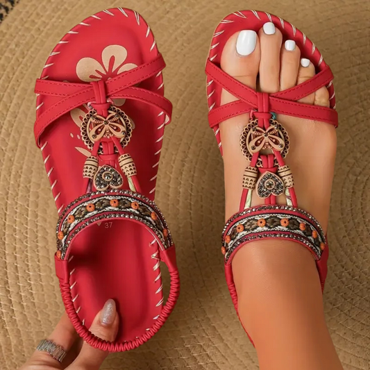 Sandals in Red – Florence by Maravesse