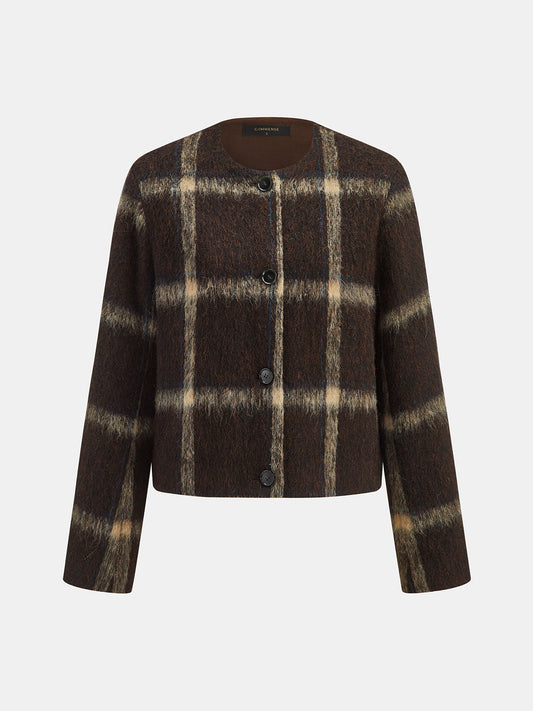 Plaid Wool Coat – Arabella by Maravesse (2)