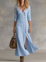 Eugenie | Linen Maxi Dress for Holidays