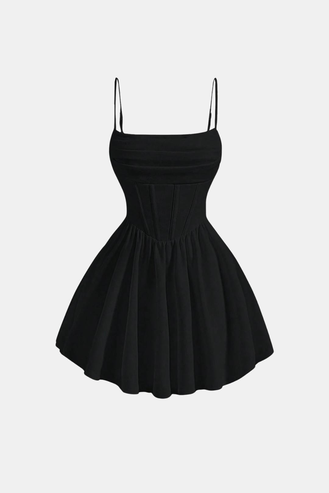 Ruched Mini Dress in Black – Sienna by Maravesse