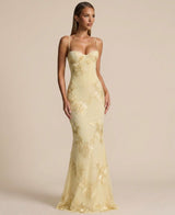 Edda | Corset Sweetheart Maxi Dress for Wedding Guests