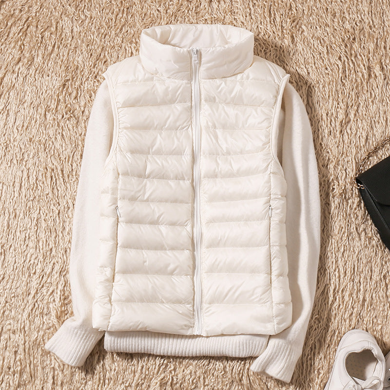 Puffer Jacket in White – Lavinia by Maravesse