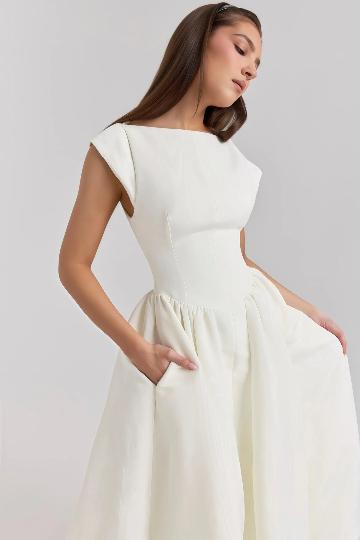 Ruffle Midi Dress – Nerissa by Maravesse (7)