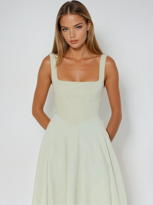 Square-Neck Midi Dress – Lise by Maravesse (2)