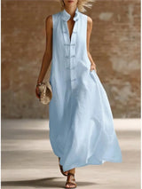 Valerie | Linen Relaxed Maxi Dress for Holidays