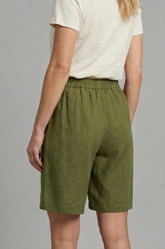 Linen Relaxed Shorts – Rosa by Maravesse (2)