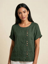 Louisa | Linen Relaxed Top for Holidays