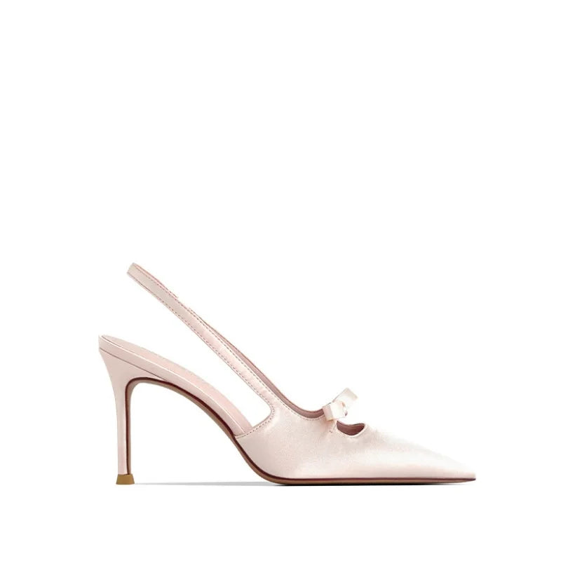 Satin Slingback Heels – Noor by Maravesse (2)