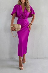Ysee | Satin Midi Dress for Date Night