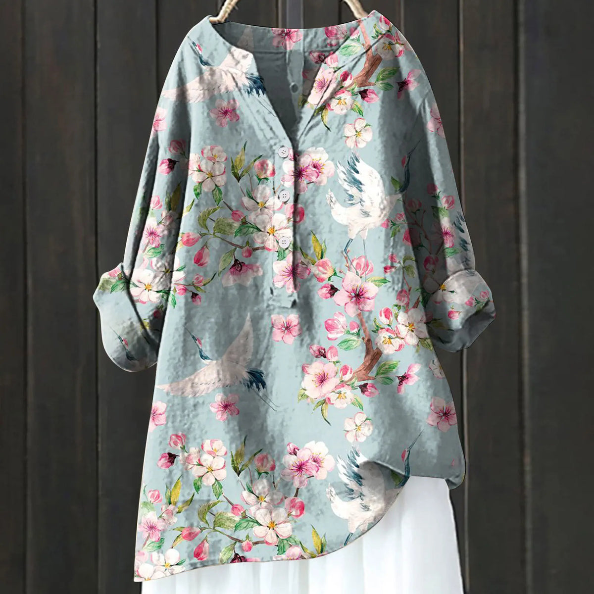 Floral Blouse in Sky blue – Matilda by Maravesse