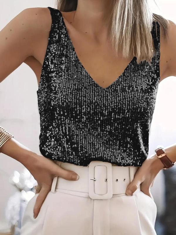 Sequin Cami in Black – Victoire by Maravesse