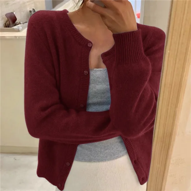 Cardigan in Red – Vivienne by Maravesse