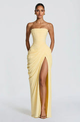 Josephine | Draped Maxi Dress for Holidays