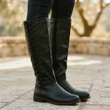Evangeline | Lace Leather Boots for Date Night