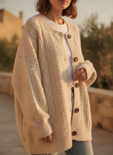 Delphine | Cable-Knit Cardigan