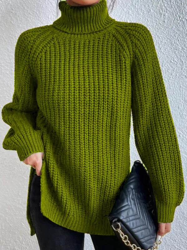 Turtleneck Jumper in Light green – Noa by Maravesse