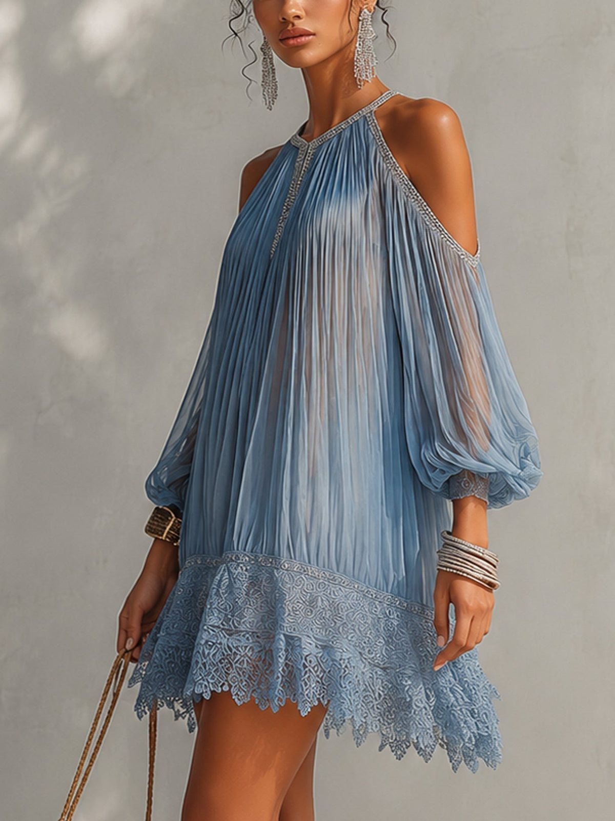 Lace Off-Shoulder Mini Dress – Camille by Maravesse (2)