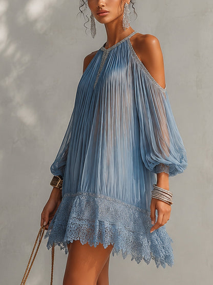 Lace Off-Shoulder Mini Dress – Camille by Maravesse (2)