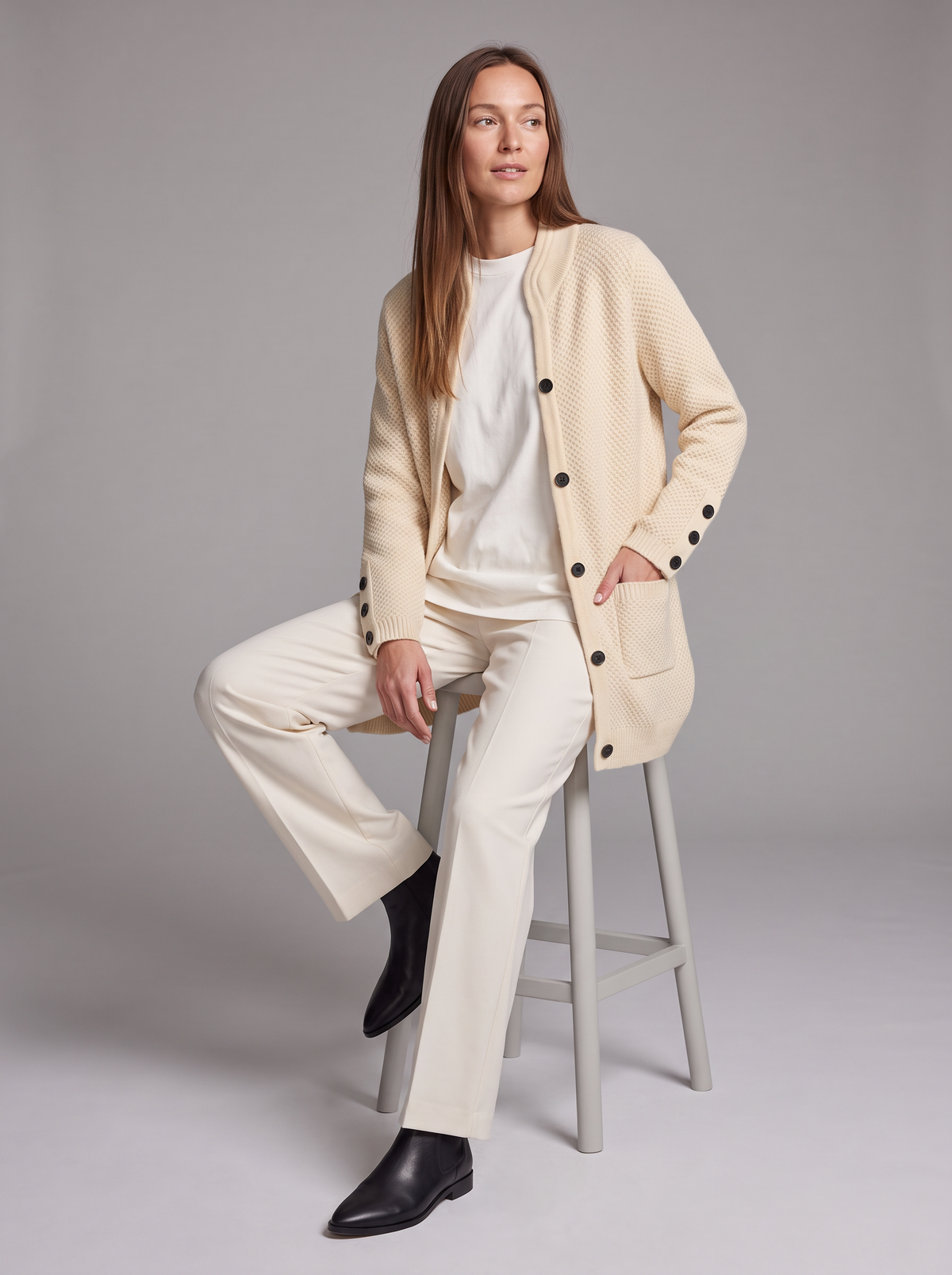 Longline Cardigan – Rosalind by Maravesse (2)