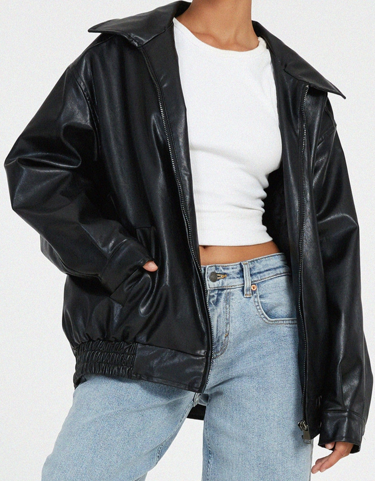 Leather Oversized Coat – Ophelia by Maravesse (7)