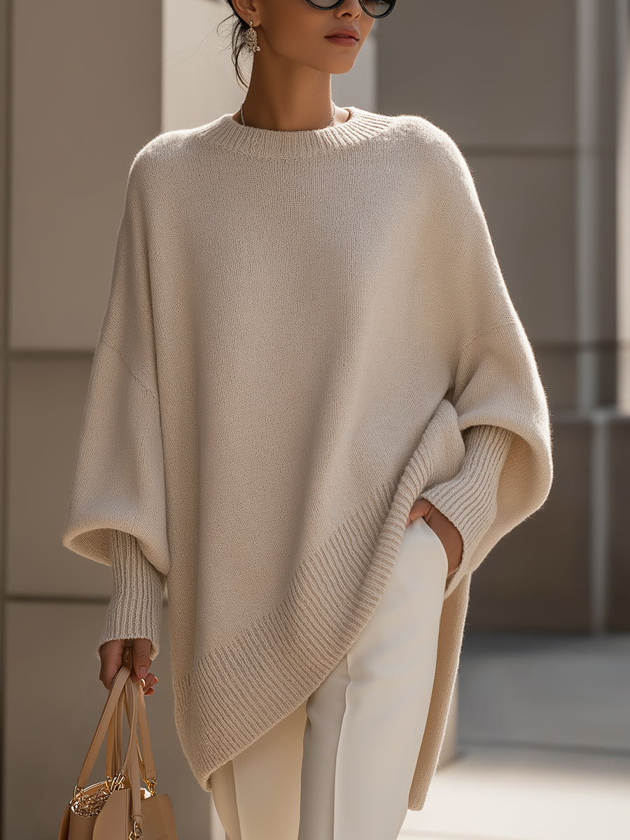 Oversized Cardigan in Beige – Noor by Maravesse