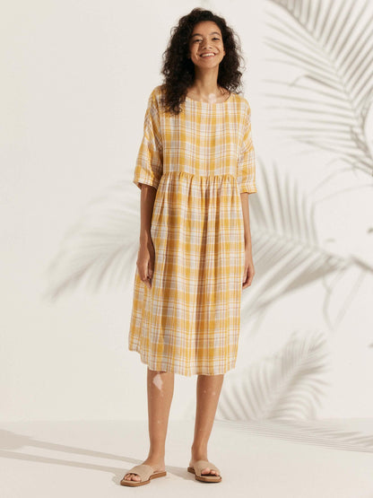 Linen Midi Dress – Marguerite by Maravesse (35)