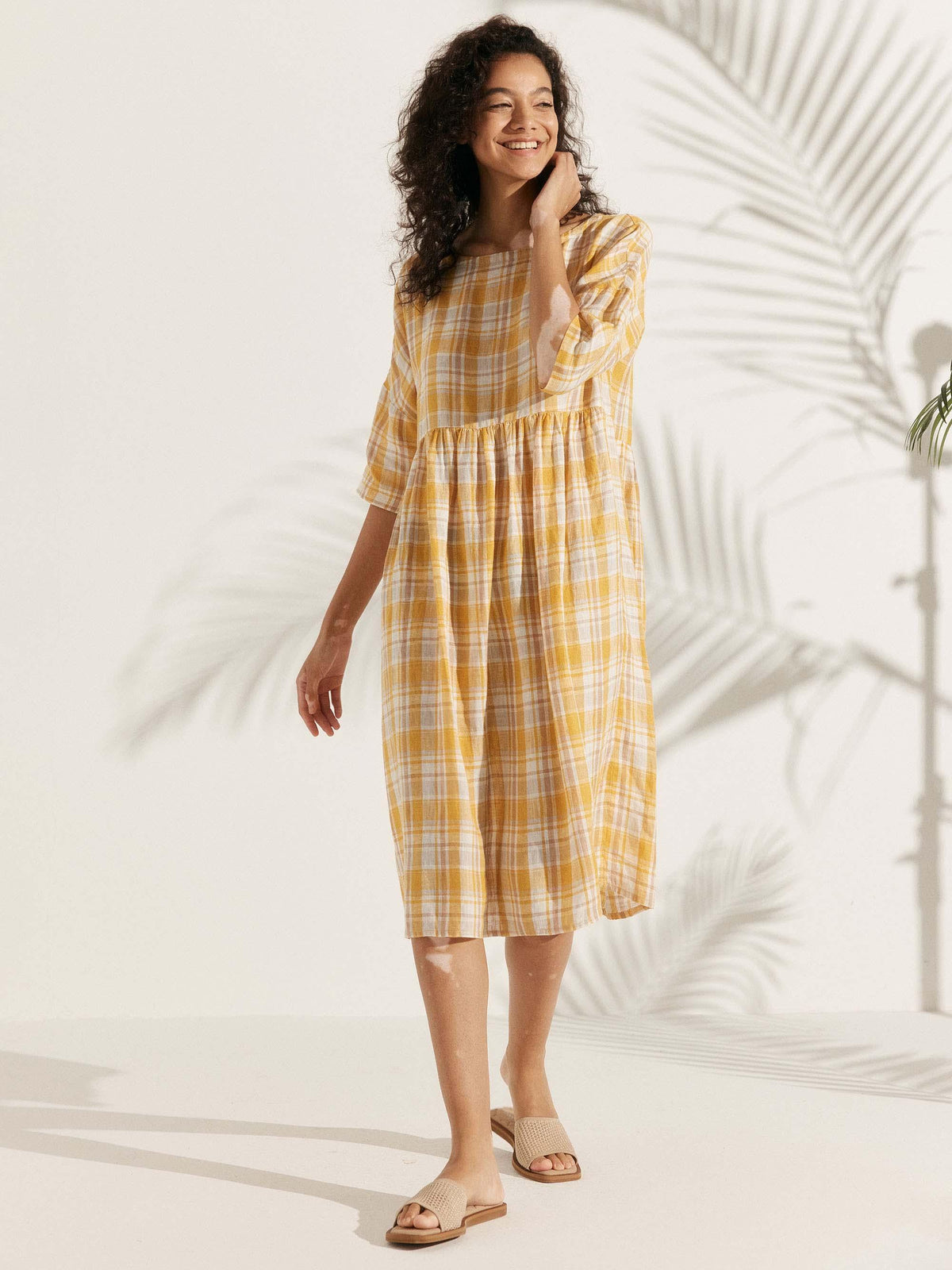 Linen Midi Dress – Marguerite by Maravesse (38)