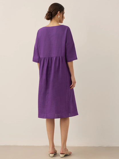 Linen Midi Dress – Marguerite by Maravesse (45)