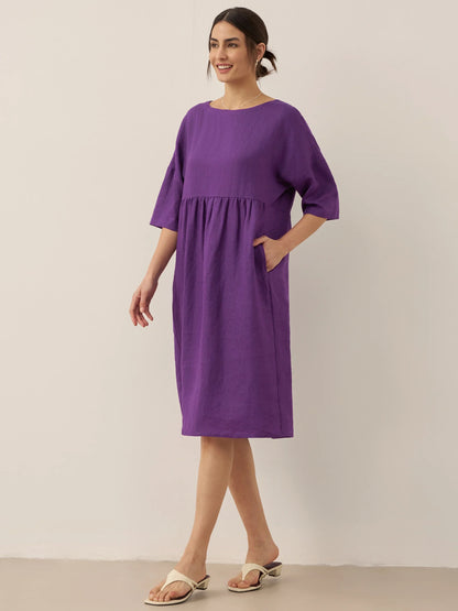 Linen Midi Dress – Marguerite by Maravesse (46)