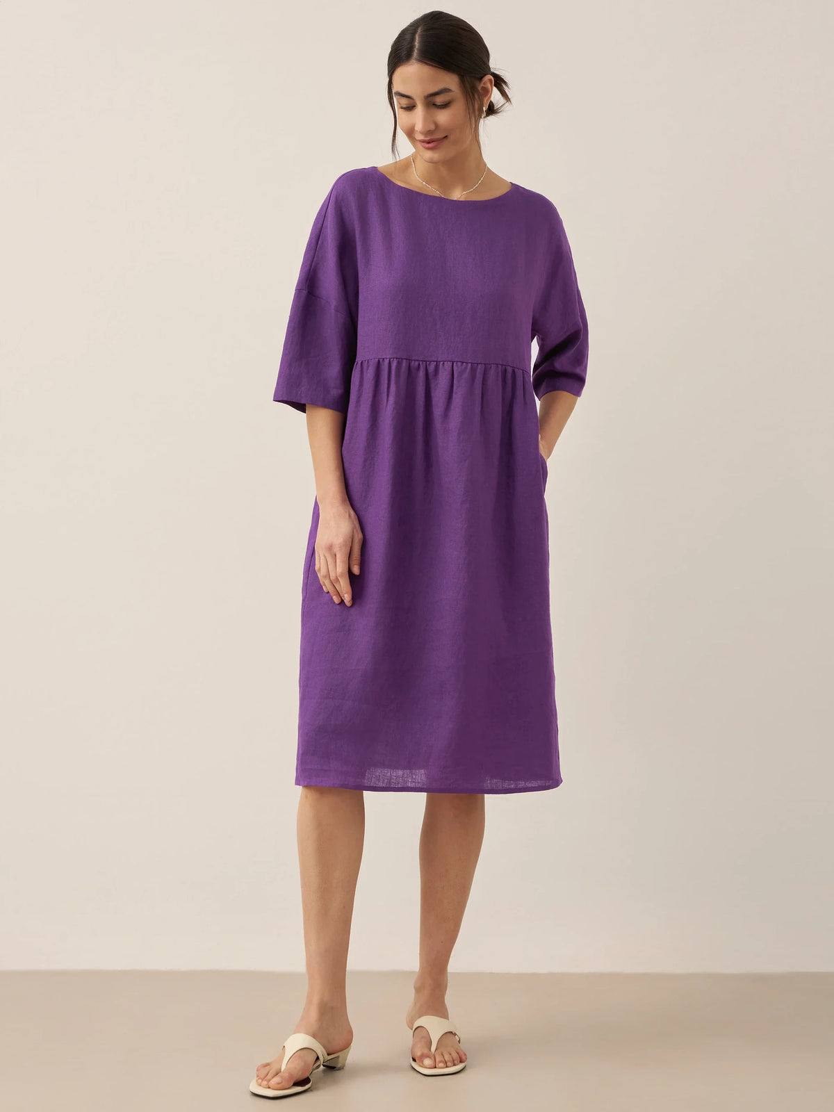 Linen Midi Dress – Marguerite by Maravesse (47)