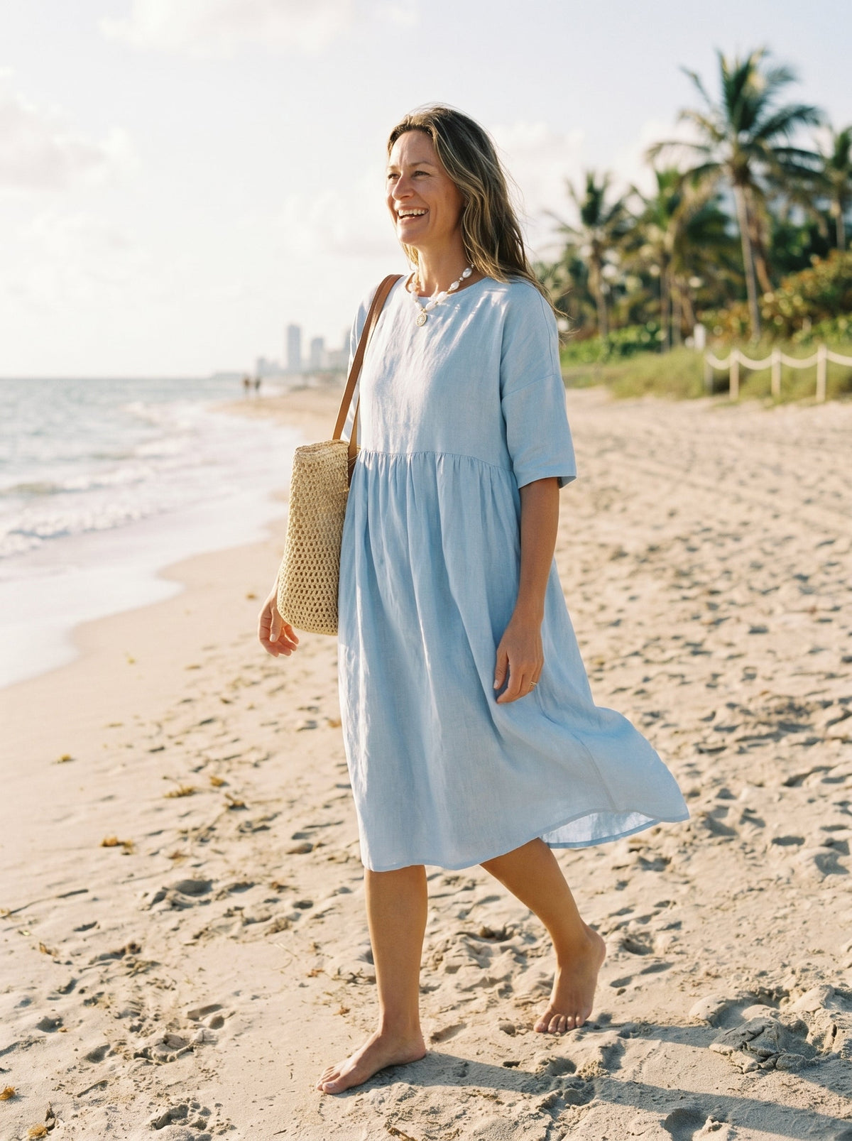 Linen Midi Dress – Marguerite by Maravesse (3)
