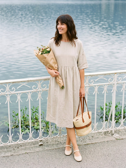 Linen Midi Dress – Marguerite by Maravesse (12)