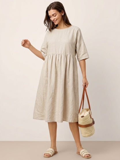 Linen Midi Dress – Marguerite by Maravesse (14)