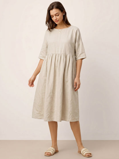 Linen Midi Dress – Marguerite by Maravesse (17)
