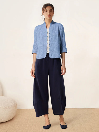 Linen Fitted Jacket – Elodie by Maravesse (5)