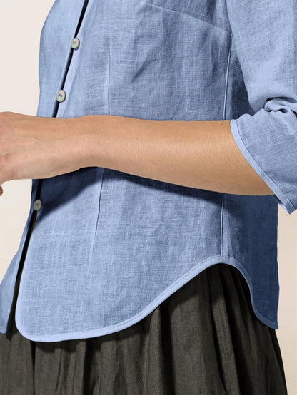 Linen Fitted Jacket – Elodie by Maravesse (8)