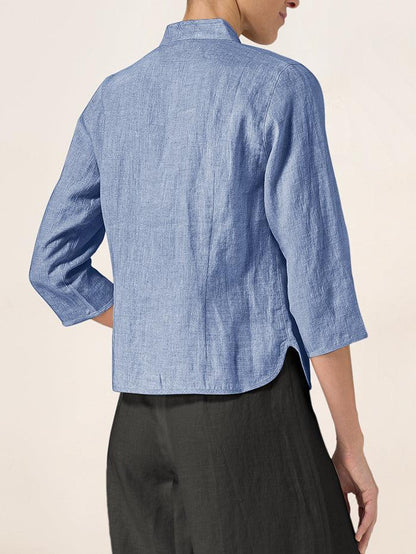 Linen Fitted Jacket – Elodie by Maravesse (9)