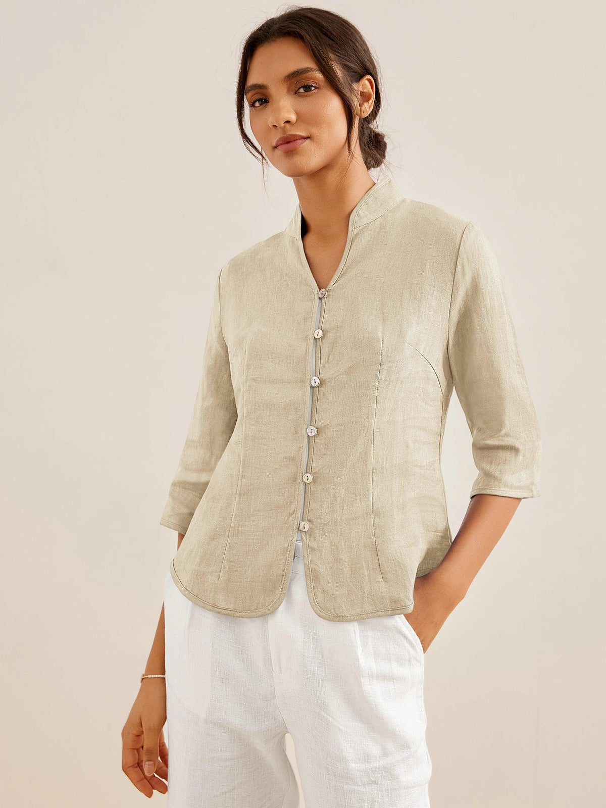 Linen Fitted Jacket – Elodie by Maravesse (18)