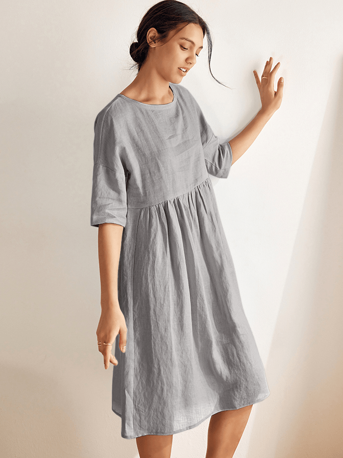 Linen Midi Dress – Marguerite by Maravesse (32)