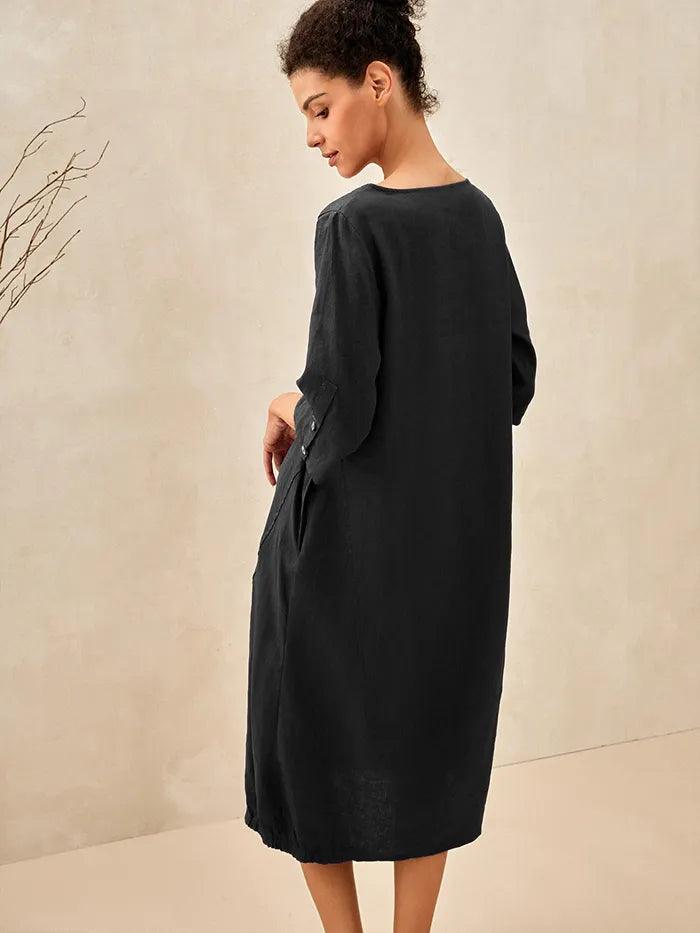 Linen Midi Dress – Noor by Maravesse (18)