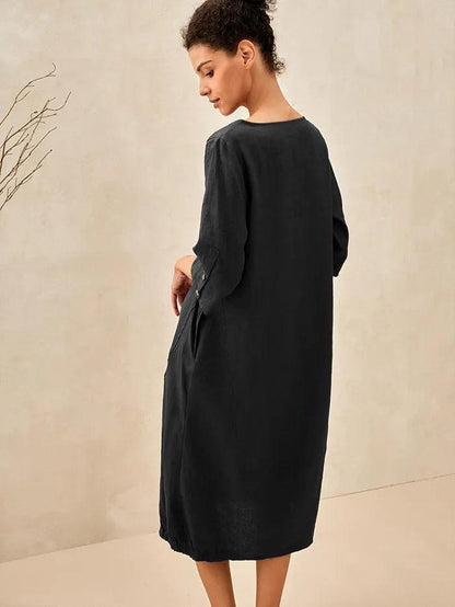 Linen Midi Dress – Noor by Maravesse (18)