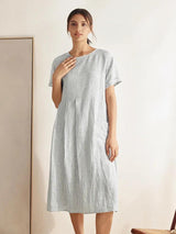 Iris | Linen Midi Dress for Holidays