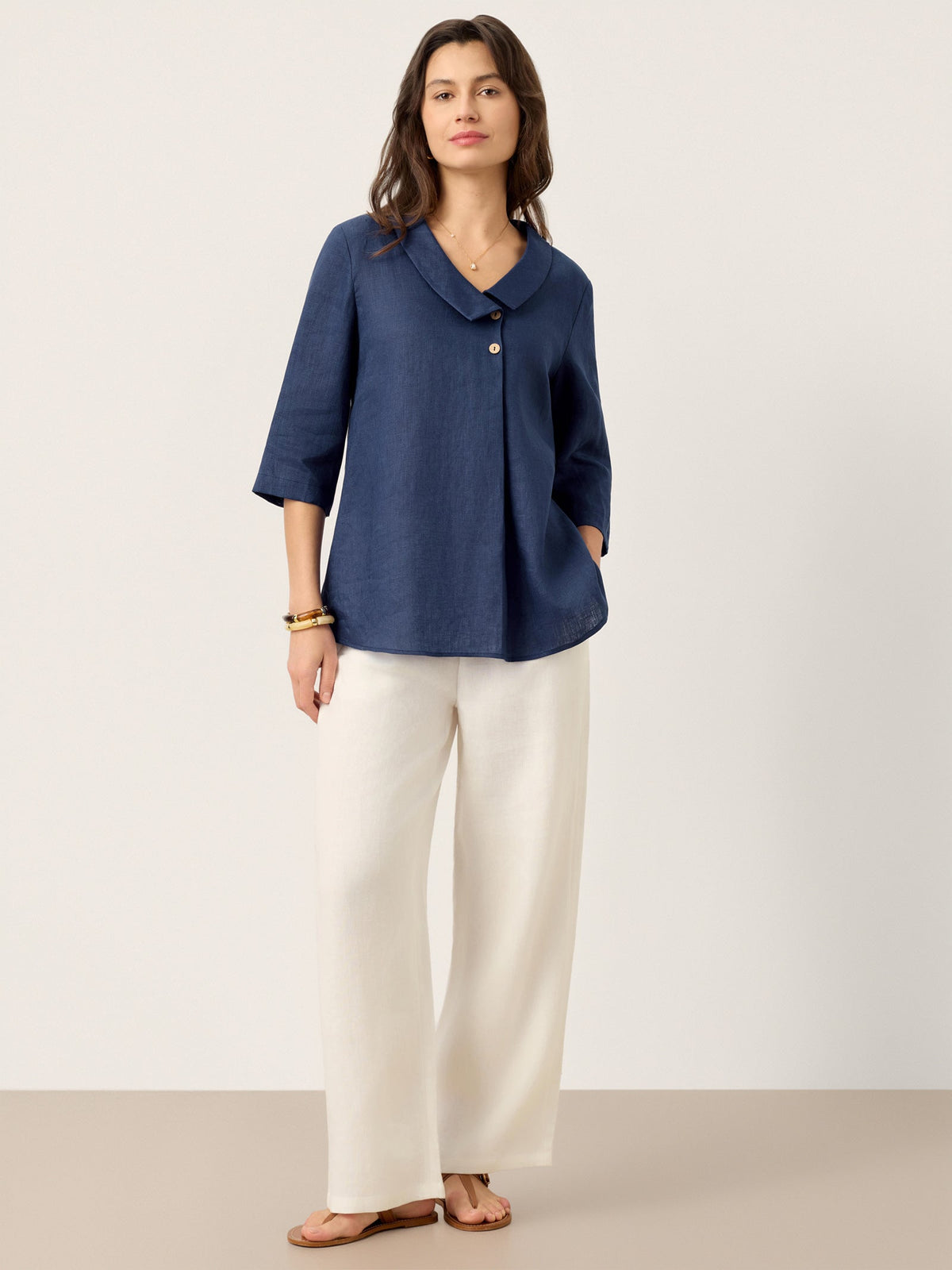 Pleated Linen Top – Isolde by Maravesse (9)