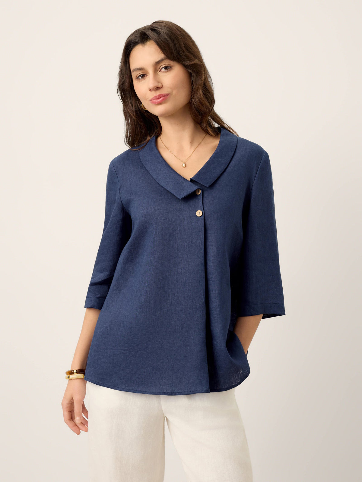 Pleated Linen Top – Isolde by Maravesse (5)