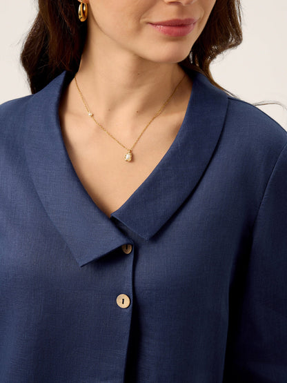 Pleated Linen Top – Isolde by Maravesse (8)