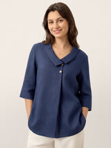 Isolde | Pleated Linen Top for Holidays