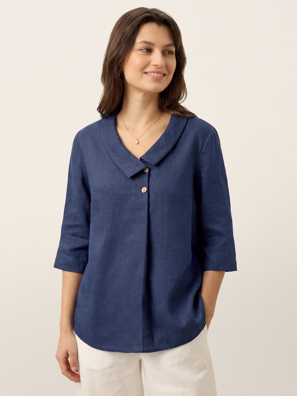Pleated Linen Top – Isolde by Maravesse (6)