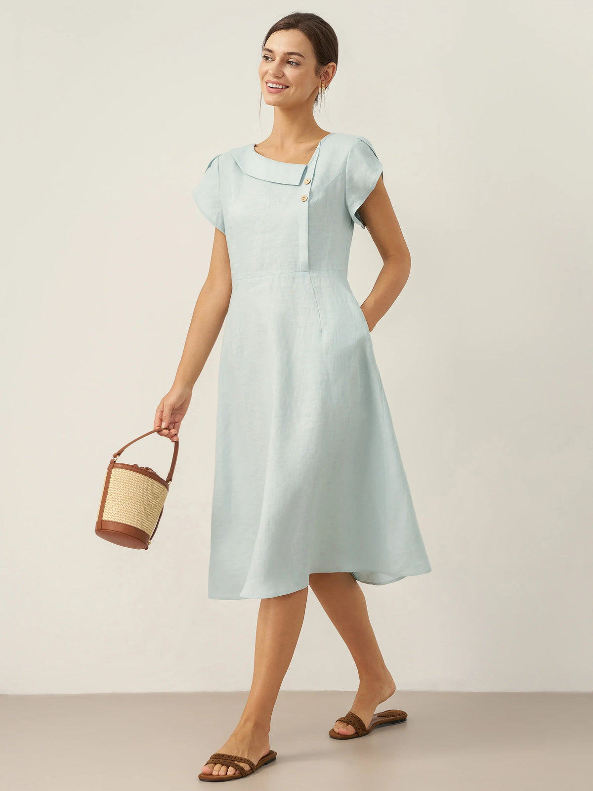Linen Midi Dress – Lotte by Maravesse (11)